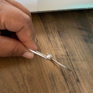 Vintage Sterling Silver hook & eye bangle bracelet